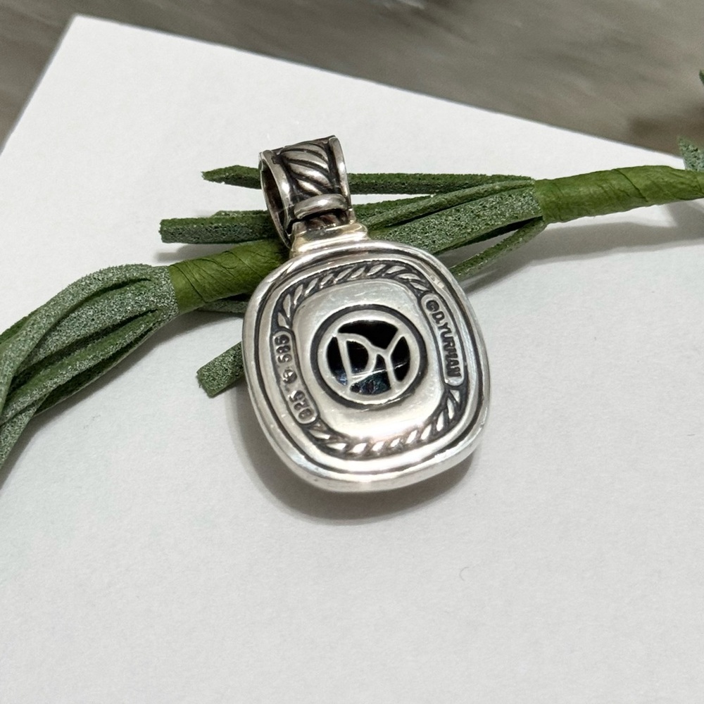 David Yurman .925 14K Gold Albion Enhancer Pendant - Picture 7 of 7